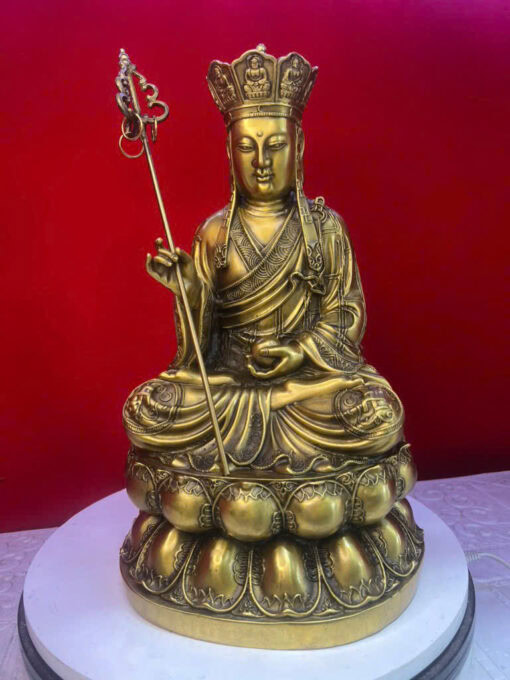 Tượng Địa Tạng Vương Bồ Tát Bằng Đồng - Cao 39cm